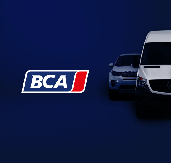 a white van and a car